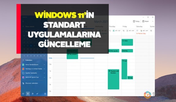 Windows 11'de standart Microsoft uygulamaları güncellendi